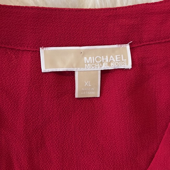 Michael Kors V-neck red blouse - Picture 2 of 8